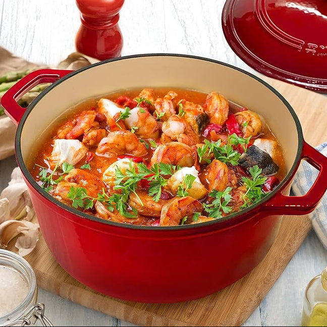 4.5L Original Enamel Cast Iron Dutch Oven Casserole