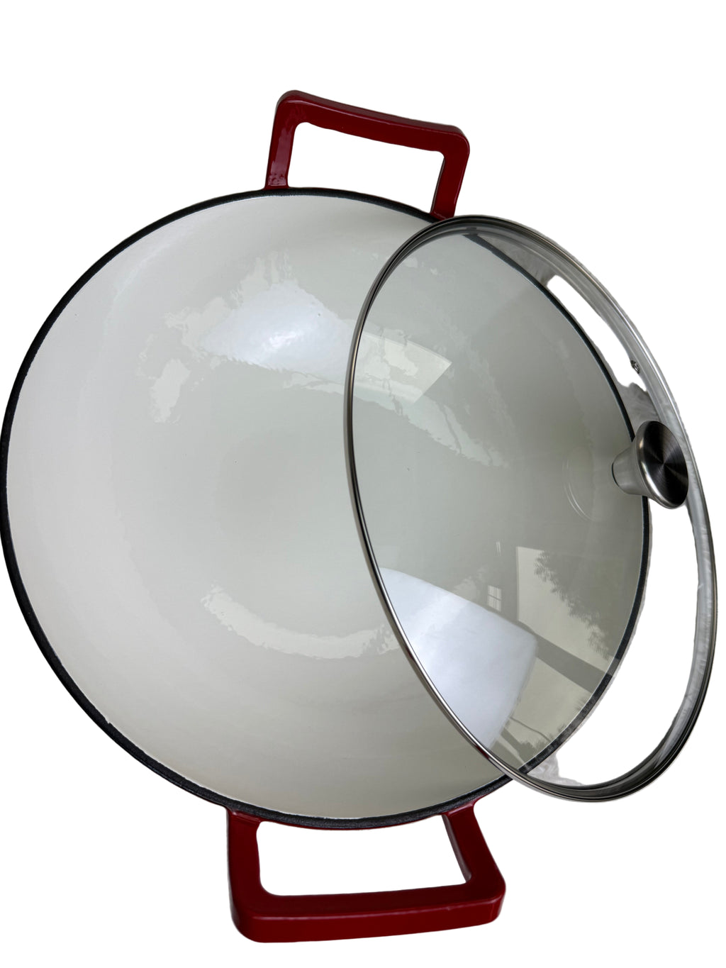 6.5L Emore Enamel Cast Iron Wok Pan – Premium Cookware for Stir-Fries & One-Pot Meals