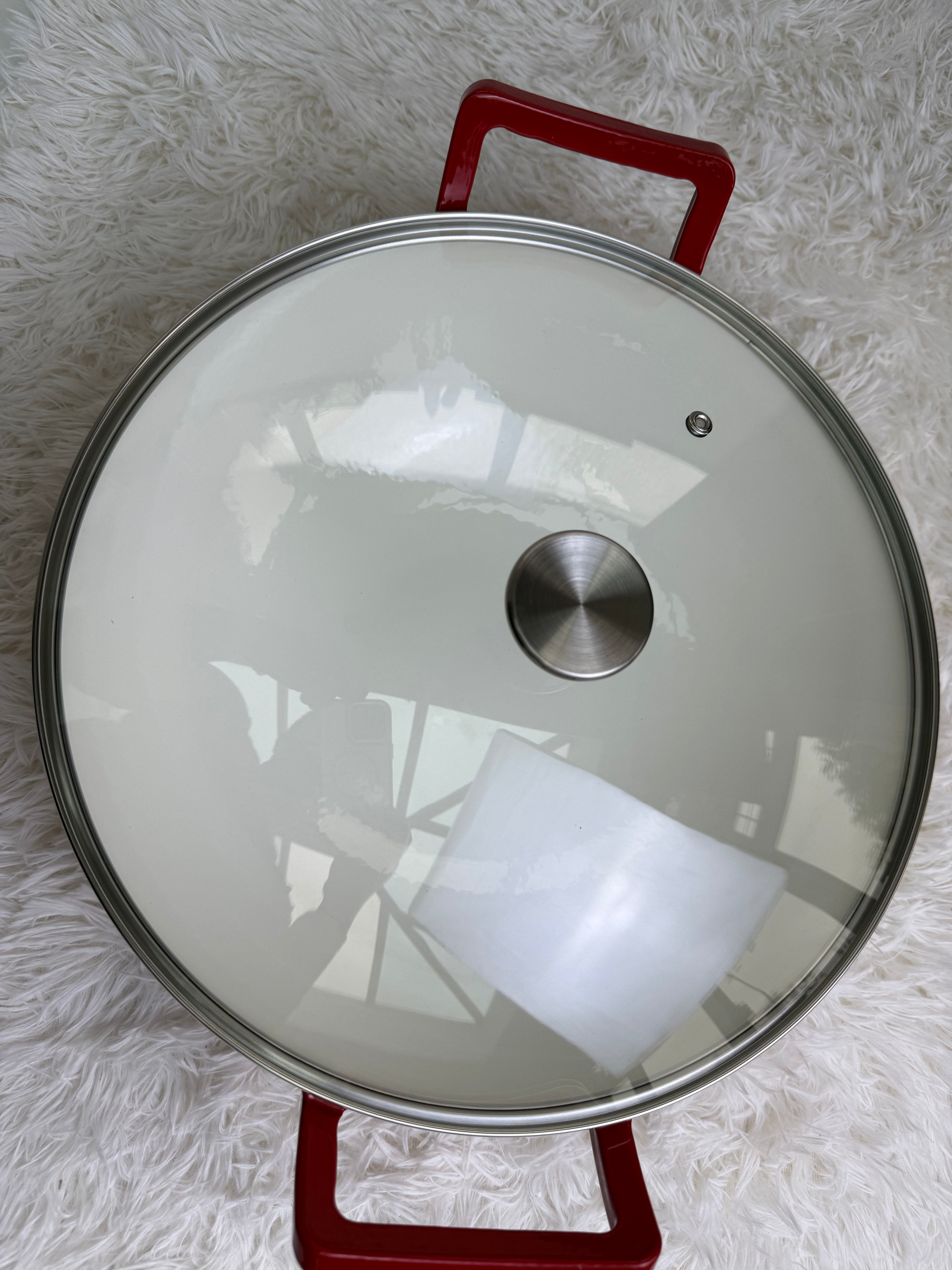 6.5L Emore Enamel Cast Iron Wok Pan – Premium Cookware for Stir-Fries & One-Pot Meals