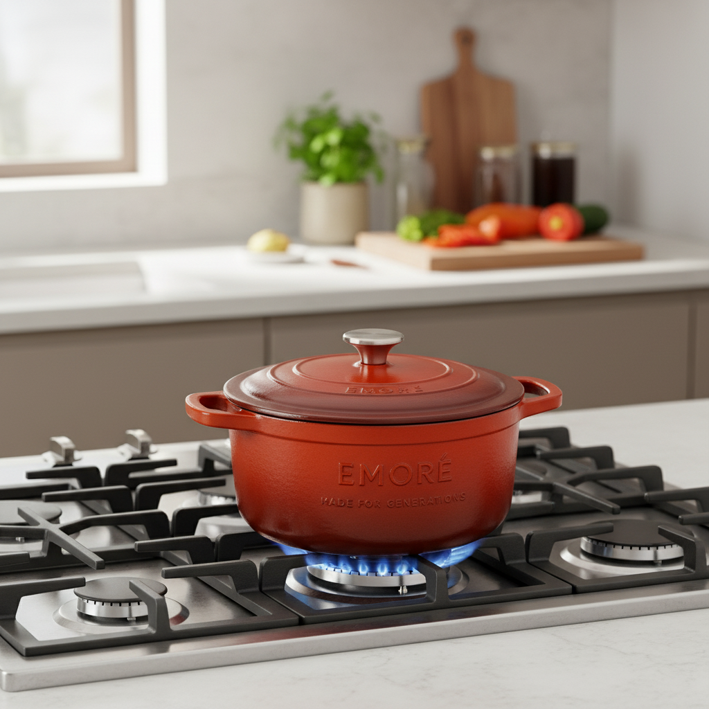 4.5L Original Enamel Cast Iron Dutch Oven Casserole
